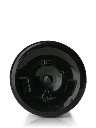 8 oz black PET plastic cylinder round bottle with 24-410 neck finish