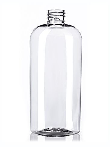 4 oz clear PET plastic cosmo oval bottle with 20-410 neck finish