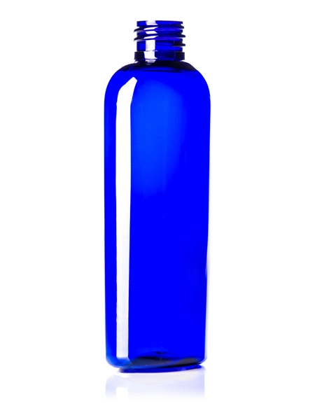 4 oz Cobalt Blue PET Plastic Cosmo Oval Bottle – B462