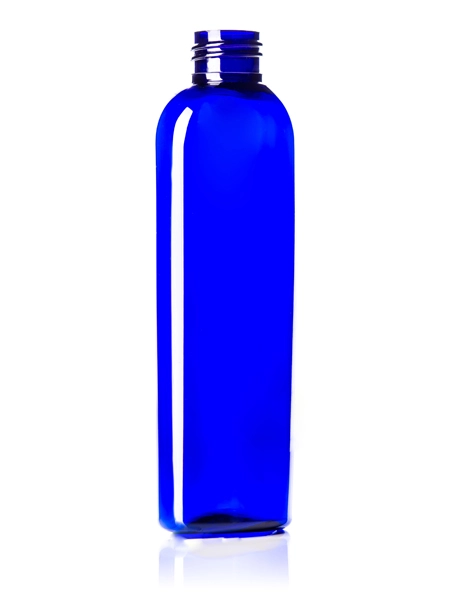 8 oz Cobalt Blue PET Plastic Cosmo Oval Bottle – B463B