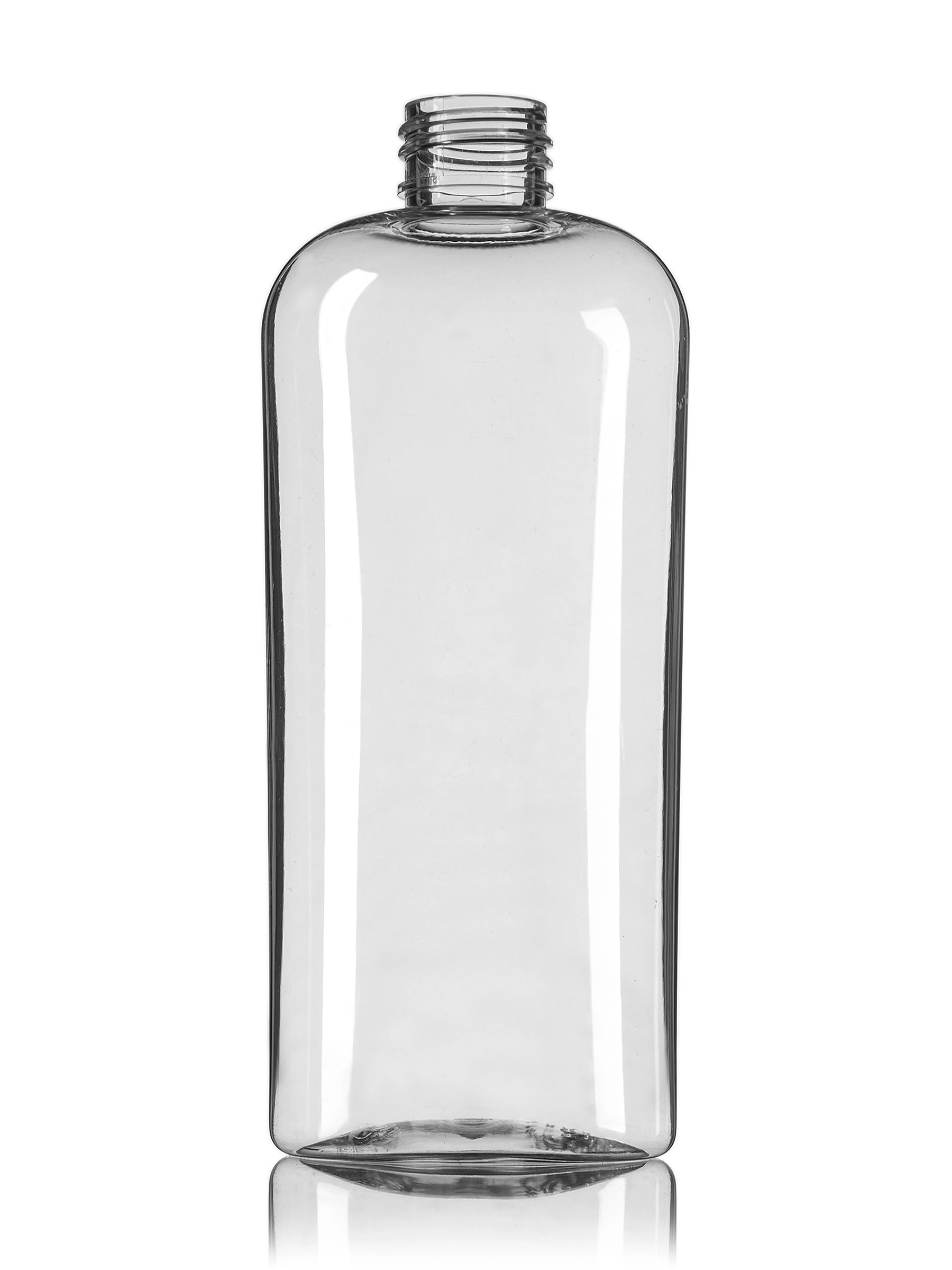 8 oz Clear PET Plastic Cosmo Oval Bottle – B463CL