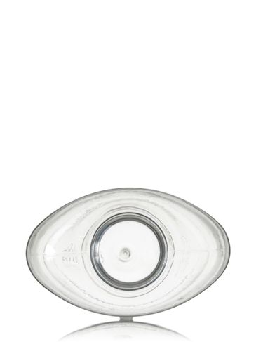 8 oz clear PET plastic cosmo oval bottle with 24-410 neck finish