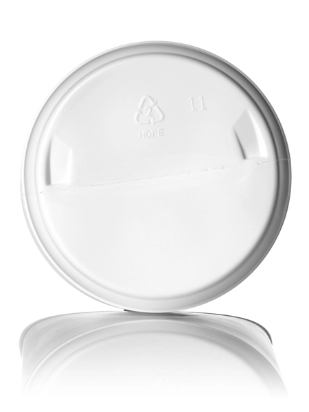 100 oz White HDPE Plastic Single Wall Canister – B495