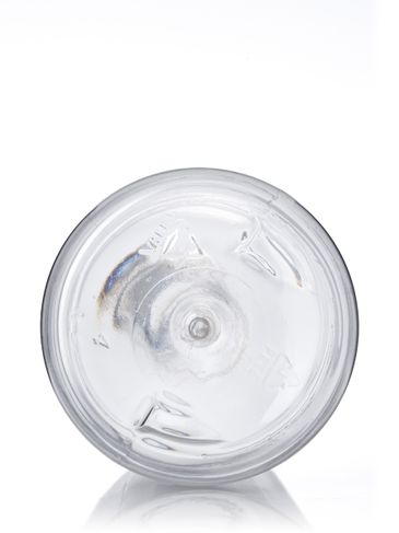 12 oz clear PET plastic boston round bottle with 28-400 neck finish