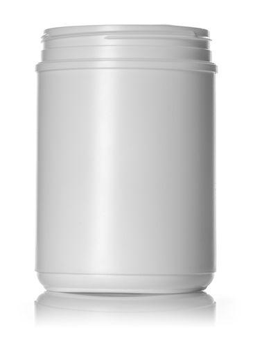 70 oz white HDPE plastic single wall canister with 120mm neck finish