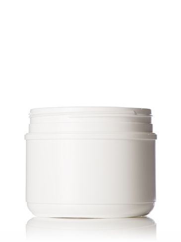 36 oz white HDPE plastic wide-mouth container with 120TT neck finish