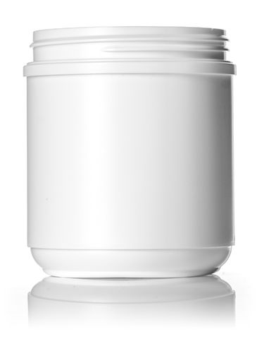 19 oz white HDPE plastic wide-mouth container with 89-400 neck finish