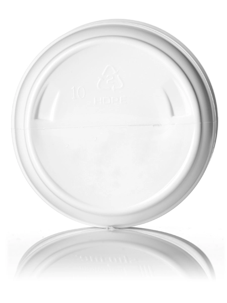 16 oz White HDPE Plastic Wide-Mouth Container – B535