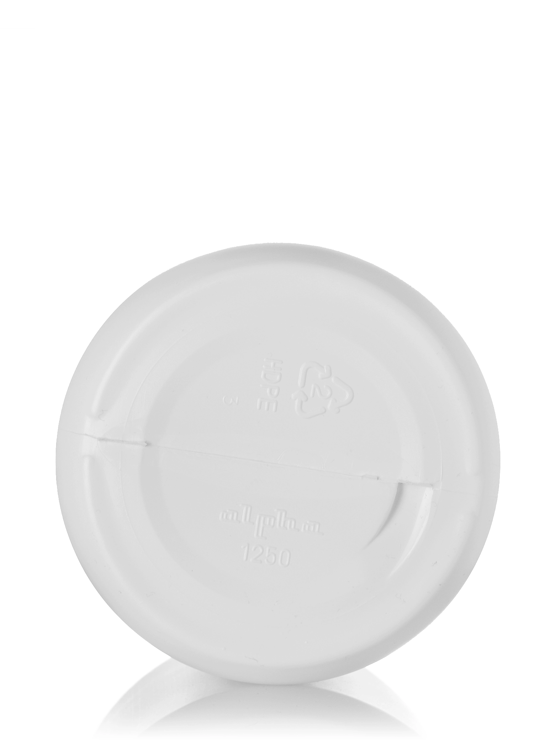 1250 cc White HDPE Plastic Wide-Mouth Container – B565WH