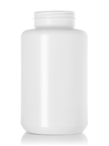 1250 cc white HDPE plastic wide-mouth container with 70-400 neck finish