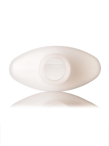 3 oz Natural-Colored HDPE Plastic Flat Oval Bottle – B591NT