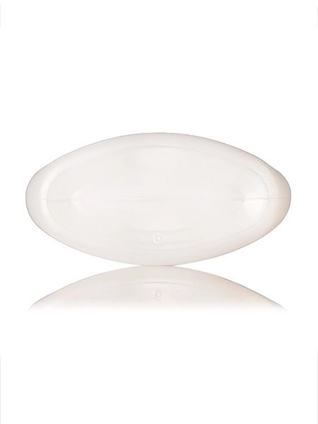 3 oz Natural-Colored HDPE Plastic Flat Oval Bottle – B591NT