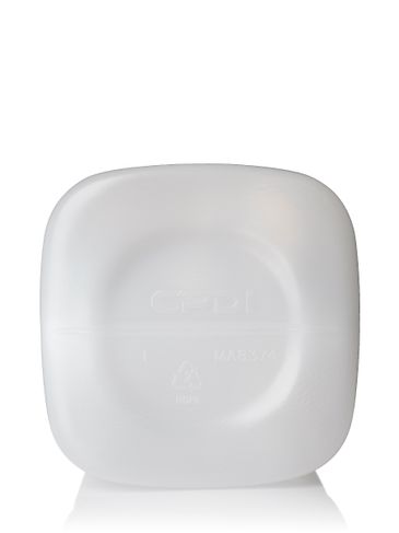 1 gallon natural-colored HDPE plastic square bottle with 38-400 neck finish in UN standard box