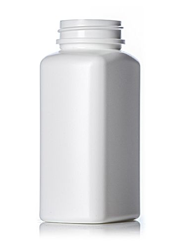 190 cc white HDPE plastic oblong pill packer bottle with 38-400 neck finish