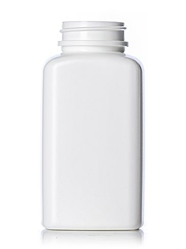 190 cc white HDPE plastic oblong pill packer bottle with 38-400 neck finish