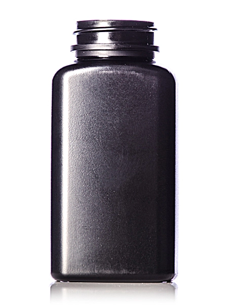 190 cc Black HDPE Plastic Oblong Pill Packer Bottle – B614BK