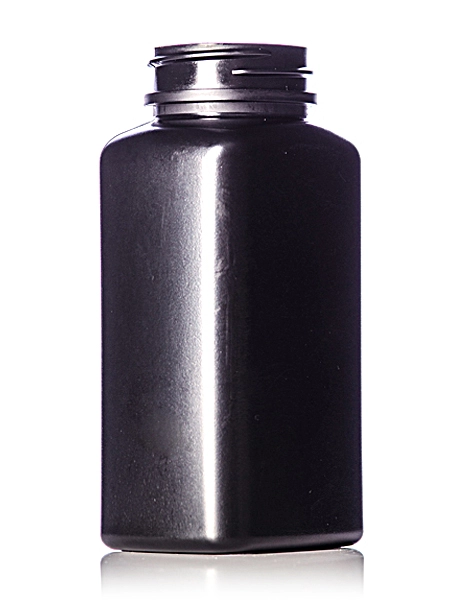 190 cc Black HDPE Plastic Oblong Pill Packer Bottle – B614BK