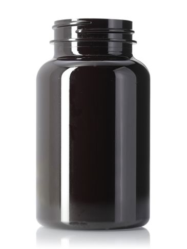225 cc dark amber PET plastic pill packer bottle with 45-400 neck finish