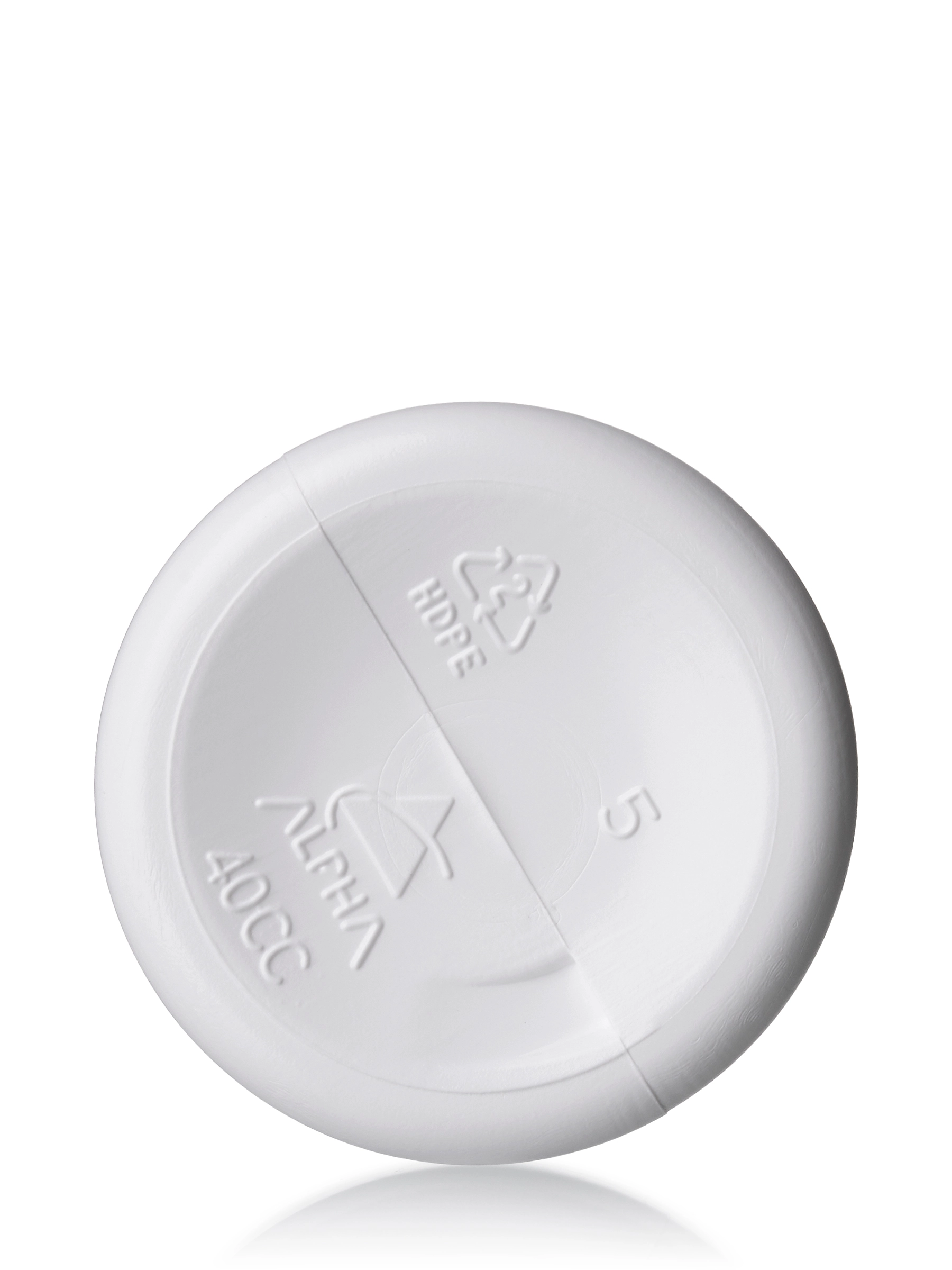 40 cc White HDPE Plastic Pill Packer Bottle – B621W