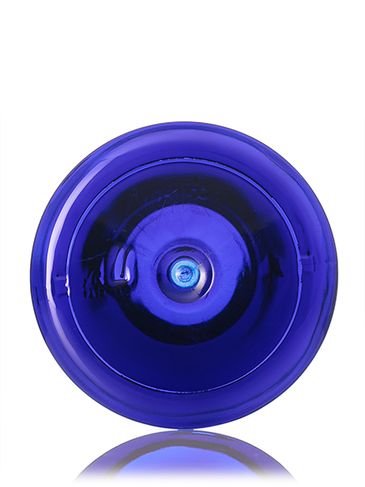 750 cc cobalt blue PET plastic pill packer bottle with hinge guard 53 mm neck finish