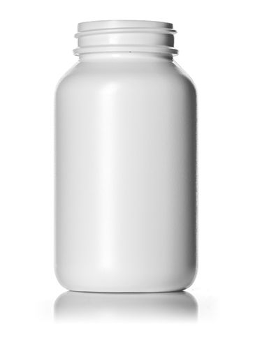 250 cc white HDPE plastic pill packer bottle with 45-400 neck finish