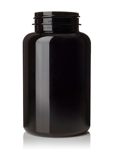 250 cc black PET plastic pill packer bottle with 45-400 neck finish