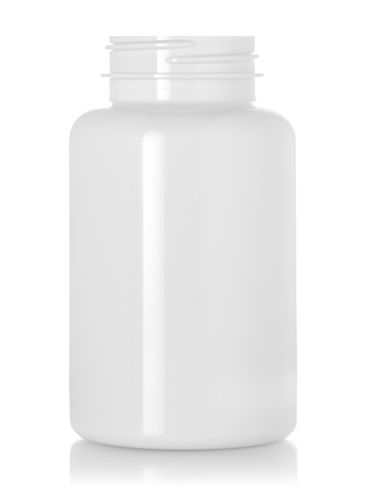 250 cc white PET plastic pill packer bottle with 45-400 neck finish