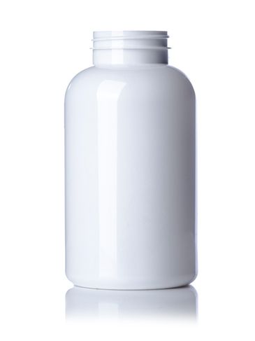 500 cc white PET plastic pill packer bottle with 45-400 neck finish