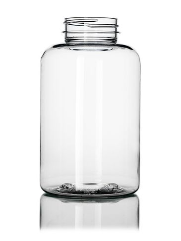 500 cc clear PET plastic pill packer bottle with 45-400 neck finish