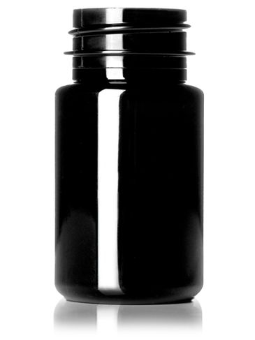 60 cc dark amber PET plastic pill packer bottle with 33-400 neck finish