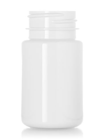 60 cc white PET plastic pill packer bottle with 33-400 neck finish