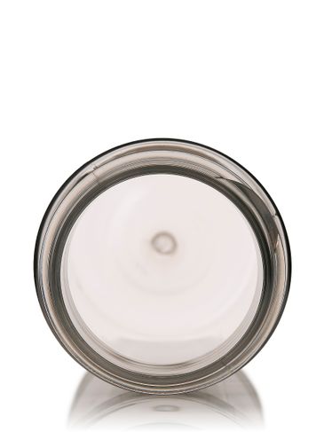 4 oz clear PET plastic round spice bottle with 43-485 neck finish