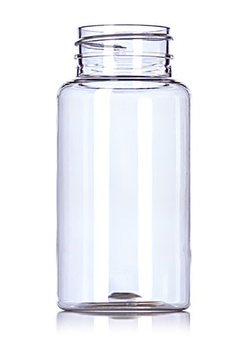 150 cc clear PET plastic pill packer UV protection bottle with 38-400 neck finish