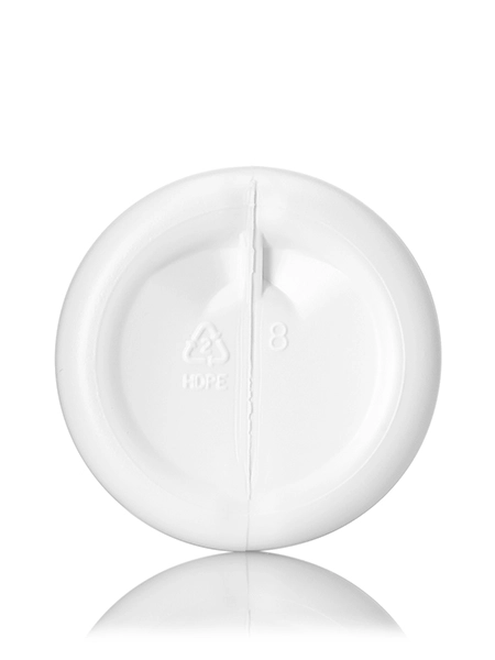 8 oz White HDPE Plastic Bullet Round Bottle – B702WH