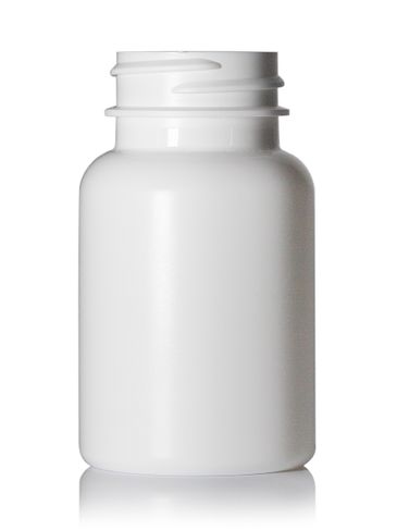 75 cc white HDPE plastic pill packer bottle with 33-400 neck finish