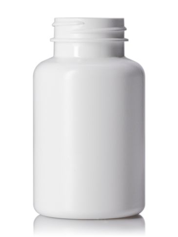 150 cc white HDPE plastic pill packer bottle with 38-400 neck finish