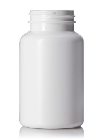 225 cc white HDPE plastic pill packer bottle with 45-400 neck finish