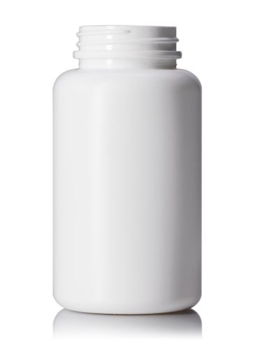 250 cc white HDPE plastic pill packer bottle with 45-400 neck finish