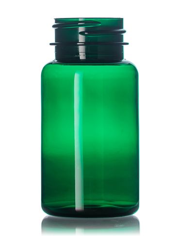 75 cc green PET plastic pill packer bottle with 33-400 neck finish