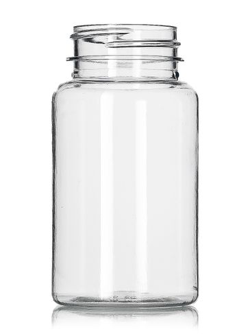 120 cc clear PET plastic pill packer bottle with 38-400 neck finish