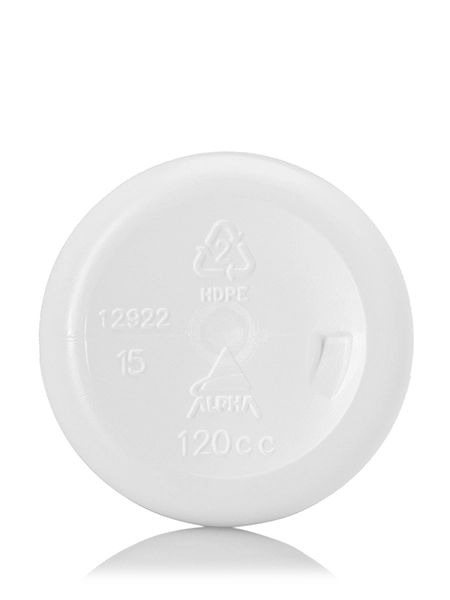 120 cc White HDPE Plastic Pill Packer Bottle – B730WH