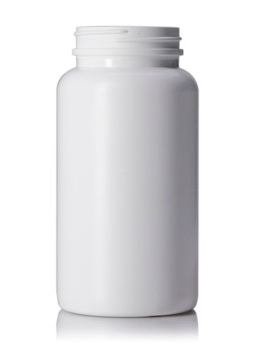 400 cc white HDPE plastic pill packer bottle with 53-400 neck finish