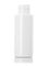 2 oz white HDPE plastic cylinder round bottle with 24-410 neck finish