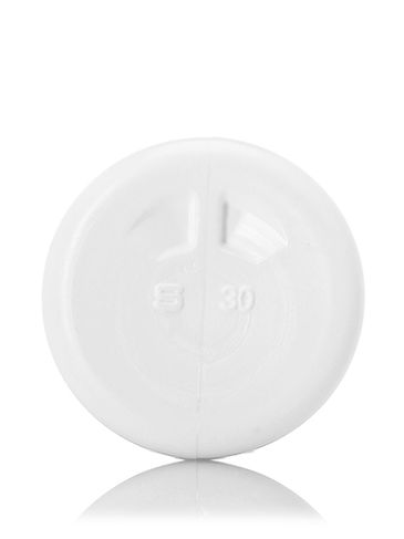 2 oz white HDPE plastic cylinder round bottle with 20-410 neck finish