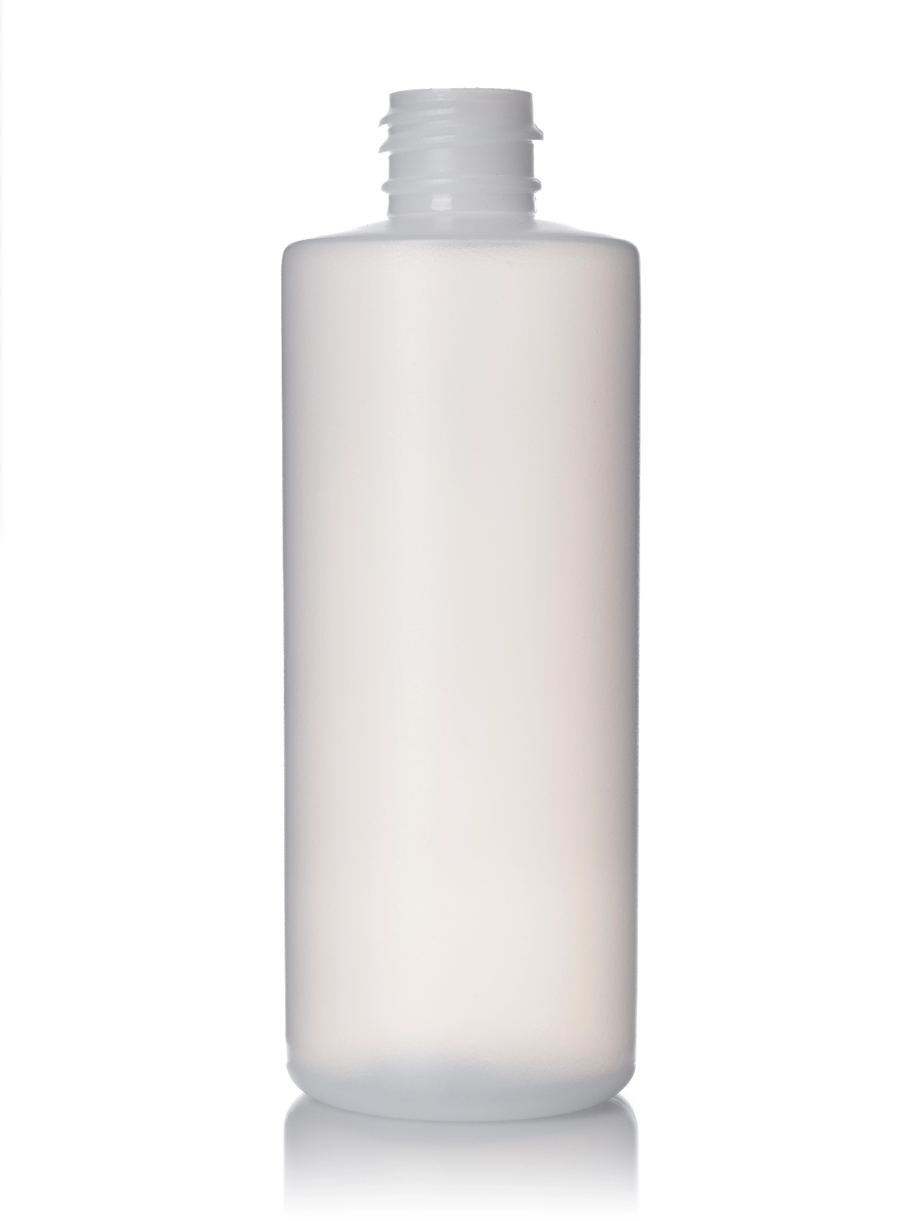 4 oz Natural-Colored HDPE Plastic Cylinder Round Bottle – B777NT