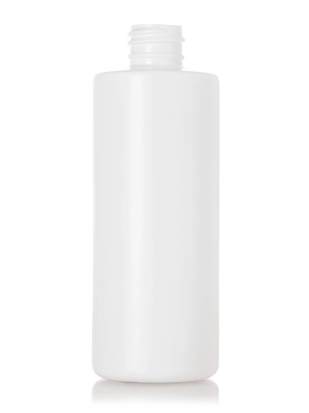 4 oz White HDPE Plastic Cylinder Round Bottle – B777WH