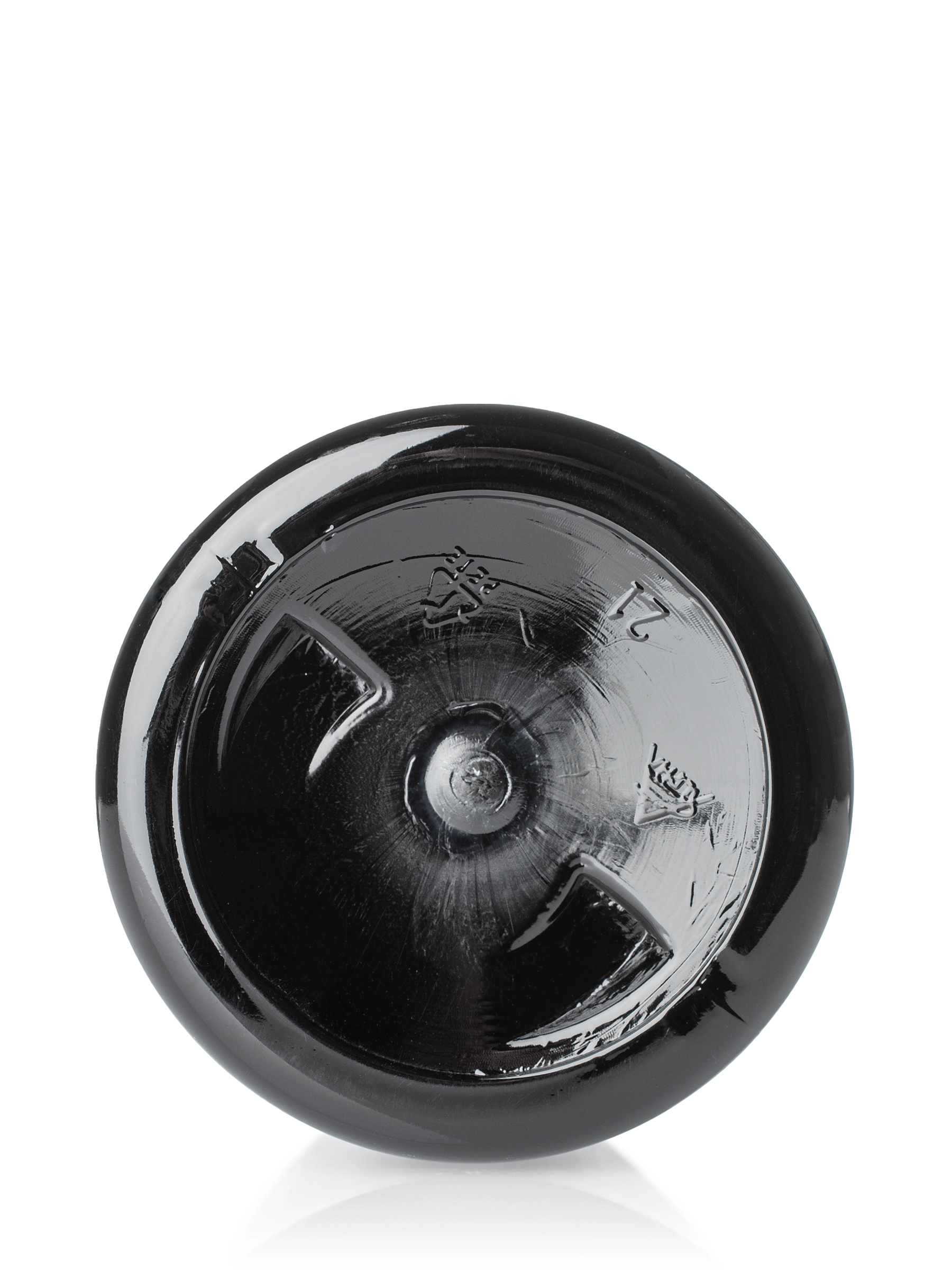 8 oz Black PET Plastic Cosmo Round Bottle – B783BK