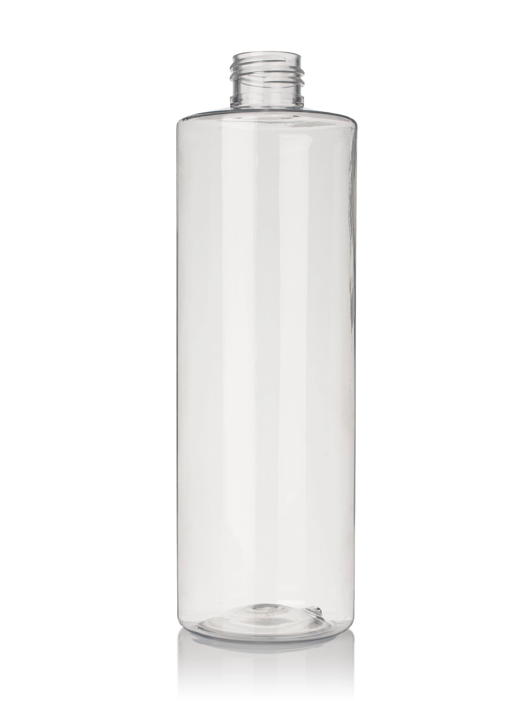 12 oz Clear PET Plastic Cylinder Round Bottle – B785CL
