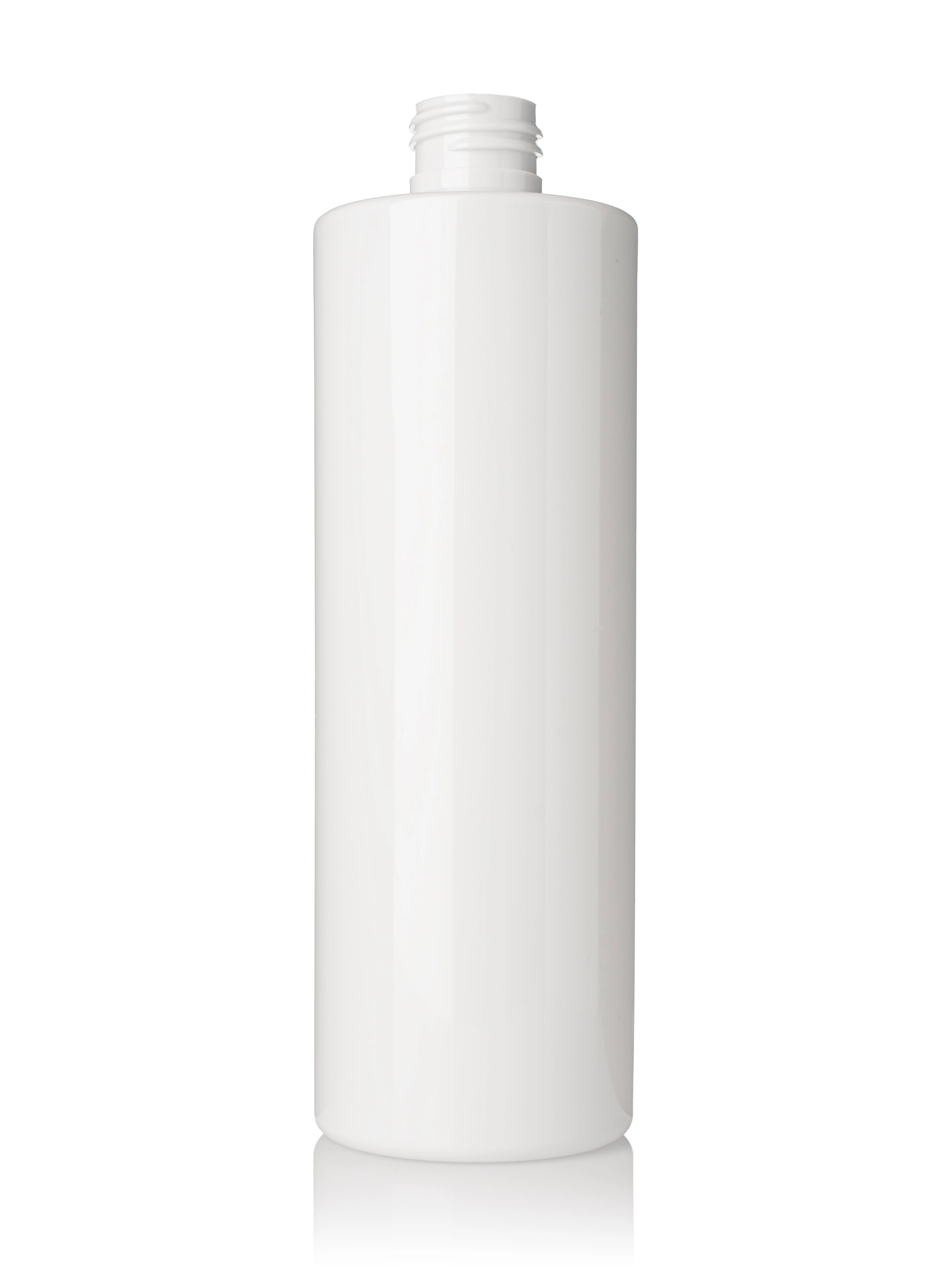 12 oz White PET Plastic Cylinder Round Bottle – B785WH