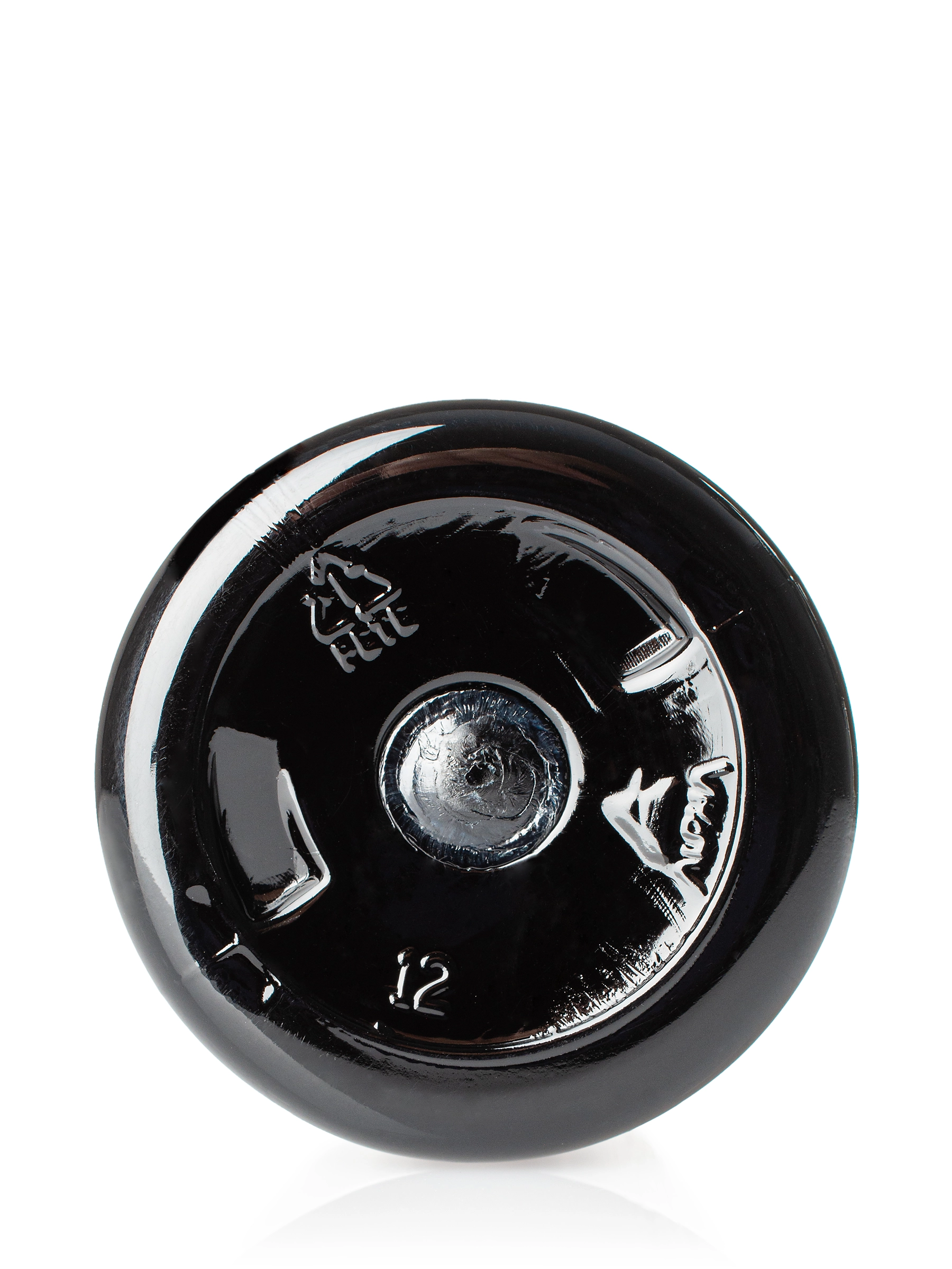 2 oz Black PET Plastic Cosmo Round Bottle – B786BK